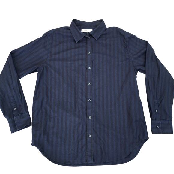 Everlane Tops - Everlane Women’s Navy Blue Striped Button Down Shirt Work Office Long Sleeve 10